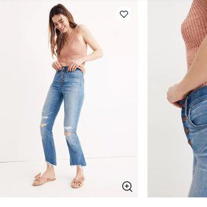 Madewell Cali Demi Boot Distressed Jeans